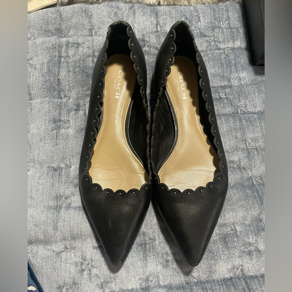 Coach black flats